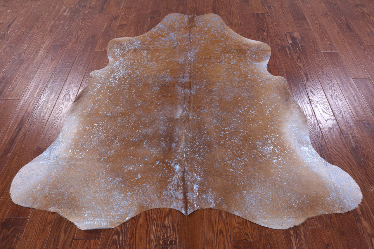 Metallic Natural Cowhide Rug - Large 6'10"H x 6'4"W