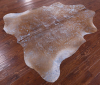 Thumbnail for Metallic Natural Cowhide Rug - Large 6'10