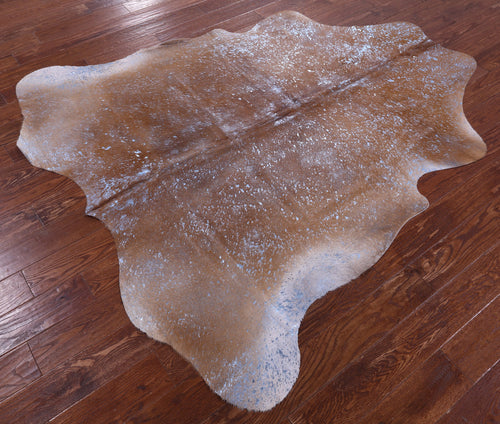 Metallic Natural Cowhide Rug - Large 6'10