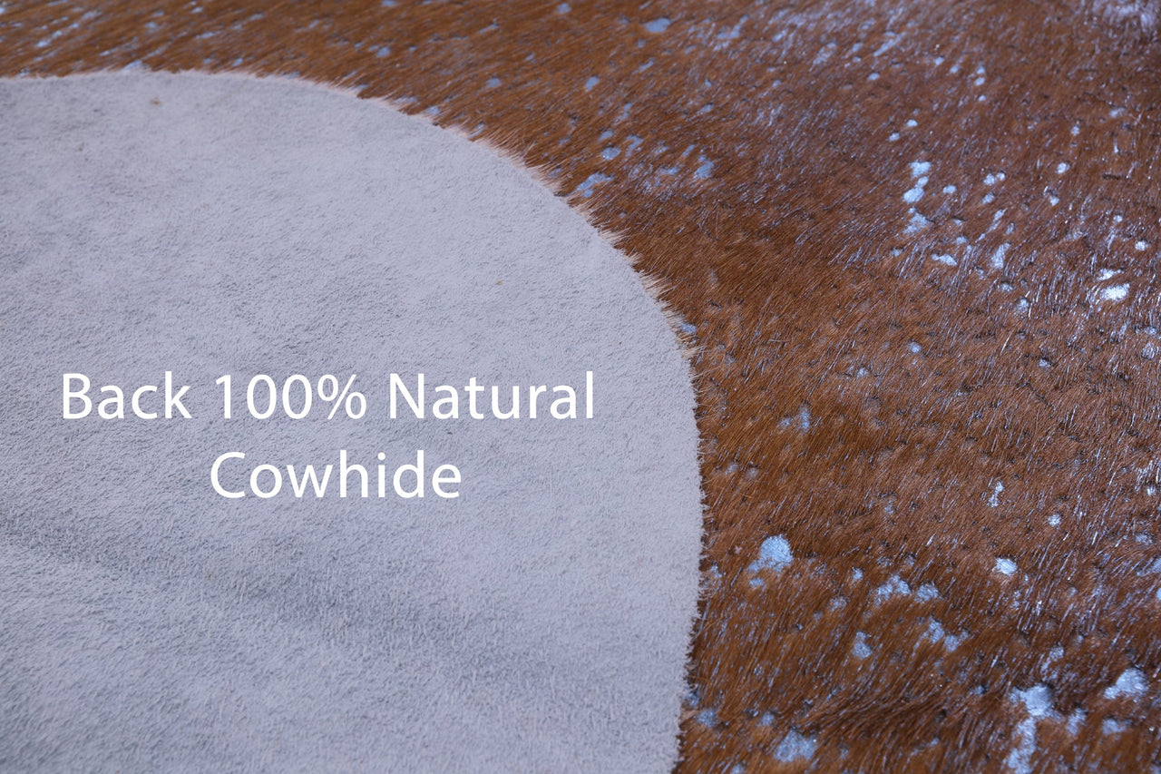 Metallic Natural Cowhide Rug - Large 6'10"H x 6'4"W