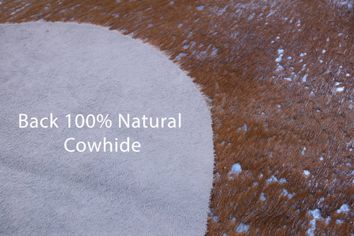 Metallic Natural Cowhide Rug - Large 6'10
