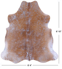 Thumbnail for Metallic Natural Cowhide Rug - Large 6'10
