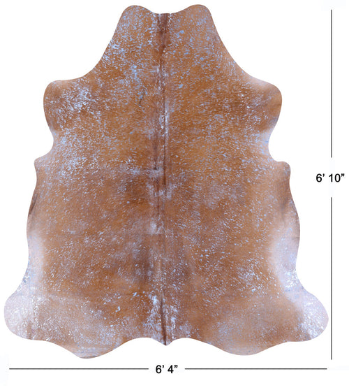 Metallic Natural Cowhide Rug - Large 6'10