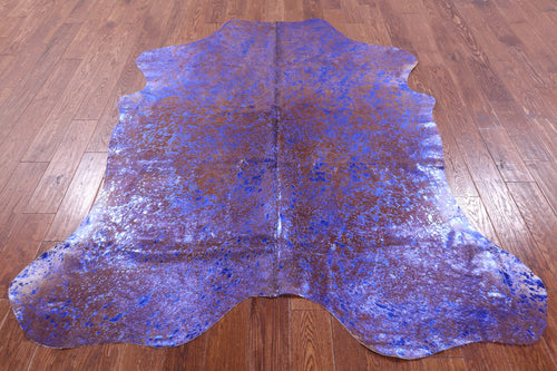 Metallic Natural Cowhide Rug - X-Large 7'0