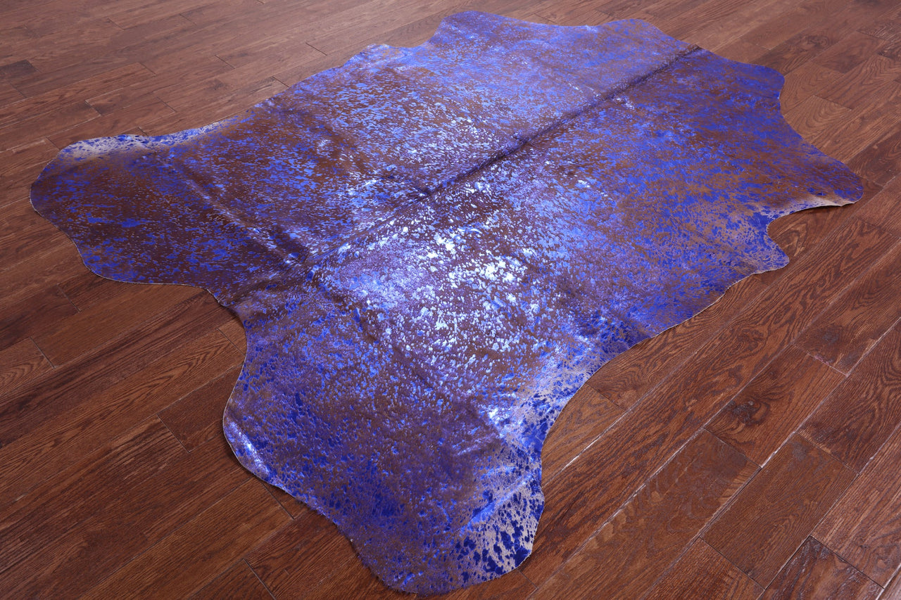 Metallic Natural Cowhide Rug - X-Large 7'0"H x 6'0"W