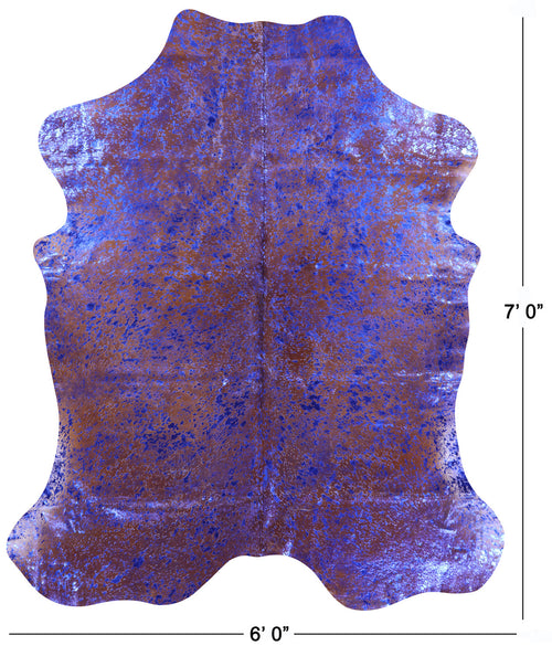 Metallic Natural Cowhide Rug - X-Large 7'0