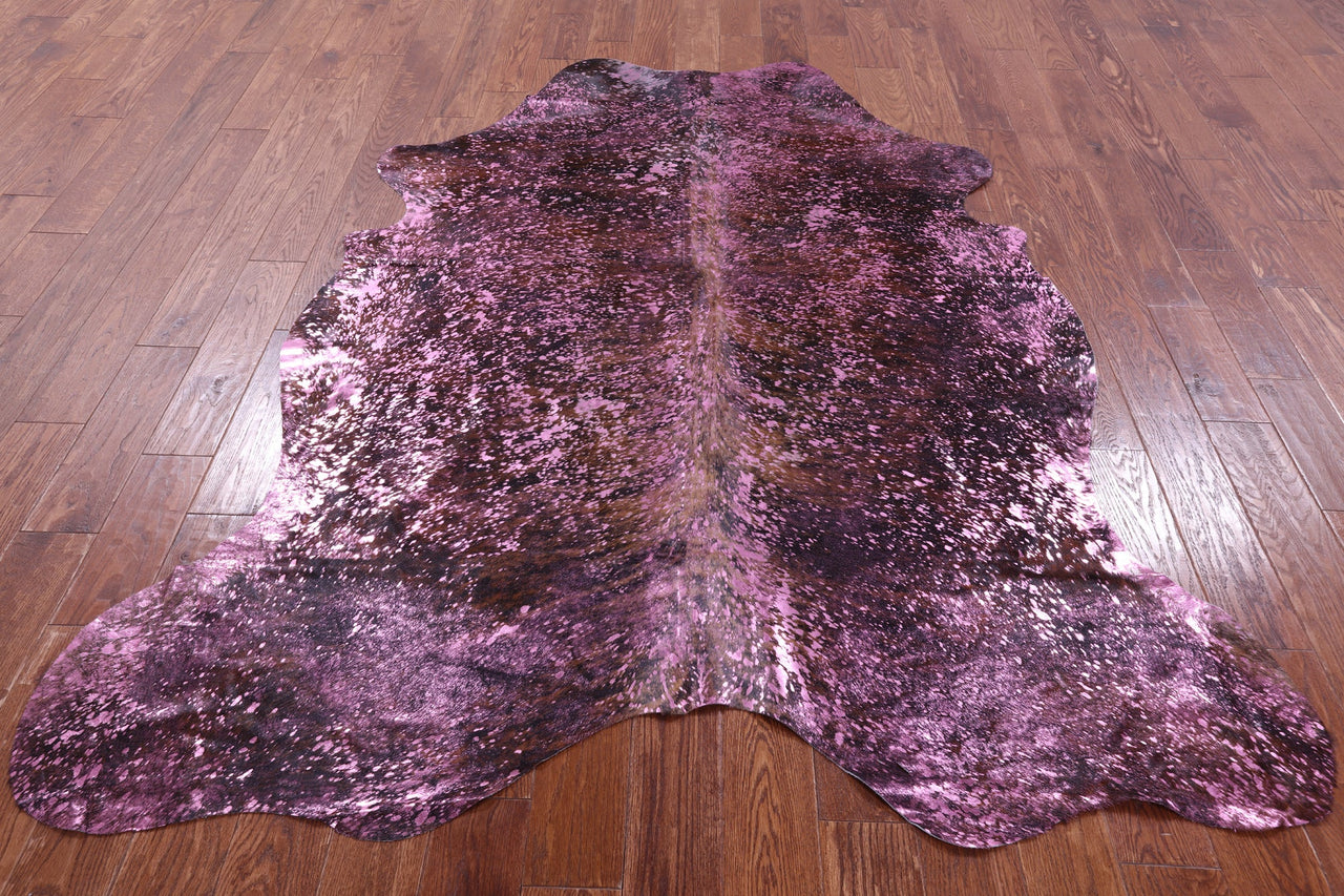 Metallic Natural Cowhide Rug - X-Large 7'2"H x 6'1"W
