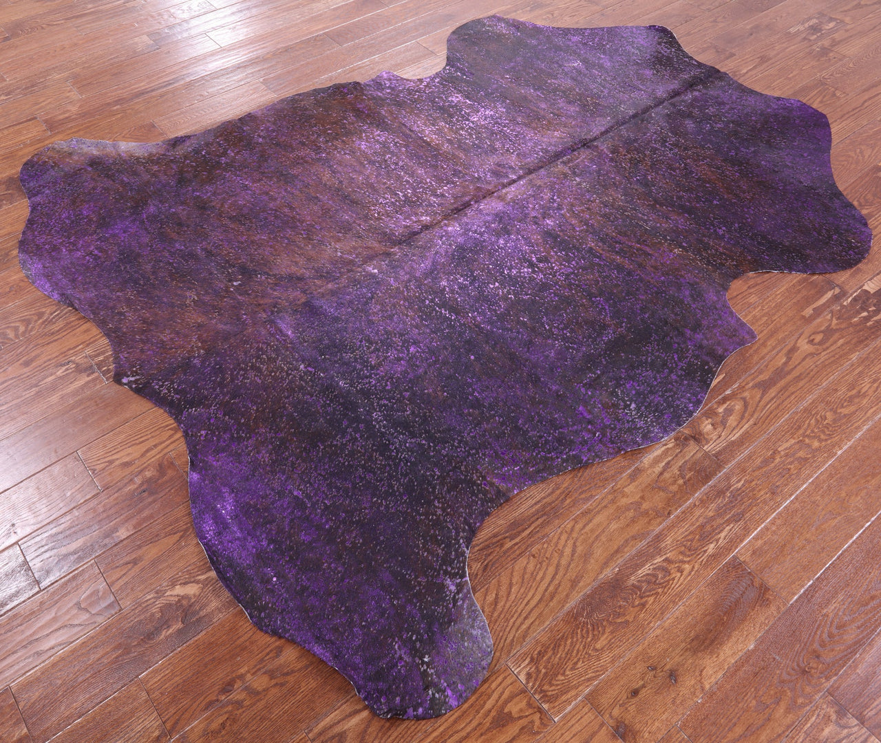 Metallic Natural Cowhide Rug - X-Large 7'7"H x 6'8"W