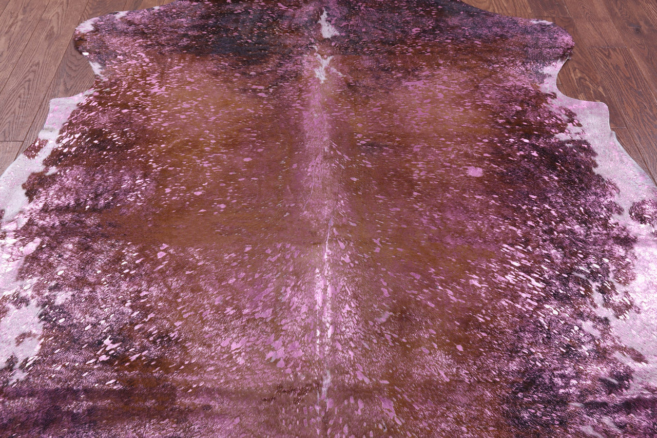 Metallic Natural Cowhide Rug - X-Large 7'2"H x 6'1"W