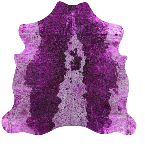 Metallic Natural Cowhide Rug - Medium 6'0