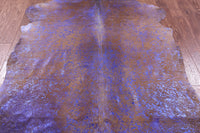 Thumbnail for Metallic Natural Cowhide Rug - X-Large 7'5