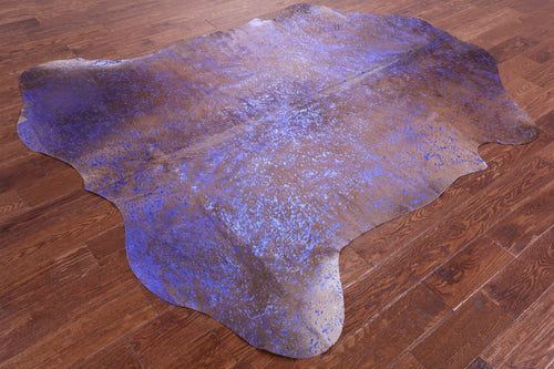 Metallic Natural Cowhide Rug - X-Large 7'5