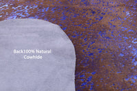 Thumbnail for Metallic Natural Cowhide Rug - X-Large 7'5