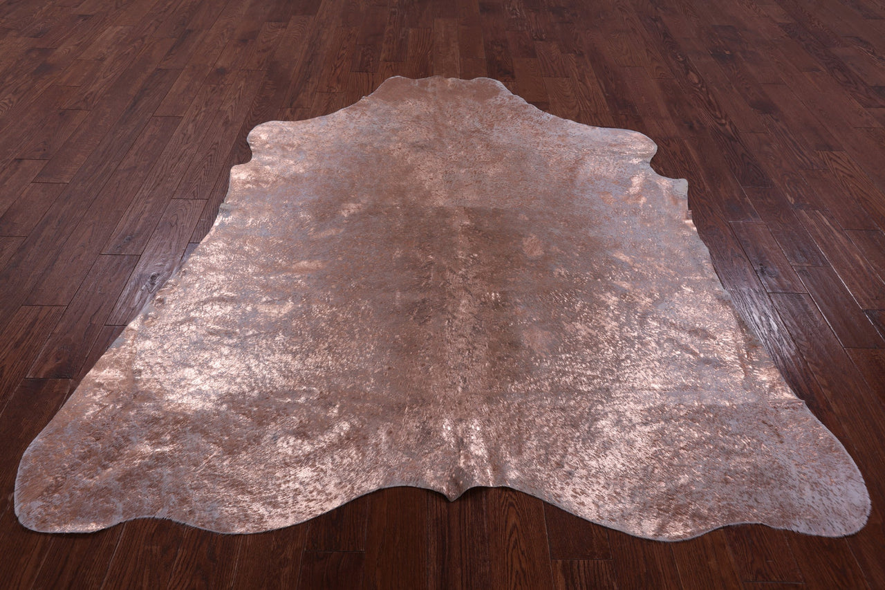 Metallic Natural Cowhide Rug - Large 6'10"H x 6'4"W