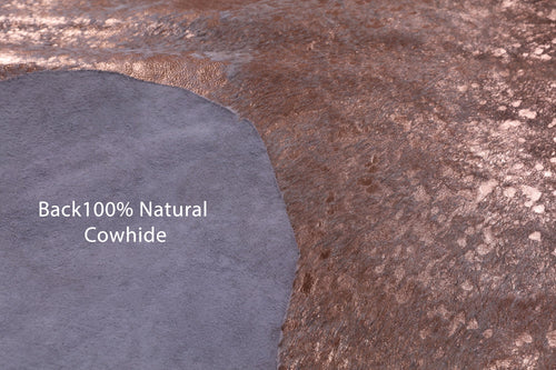 Metallic Natural Cowhide Rug - Large 6'10