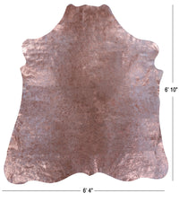 Thumbnail for Metallic Natural Cowhide Rug - Large 6'10