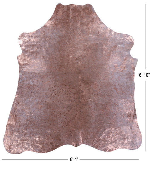 Metallic Natural Cowhide Rug - Large 6'10
