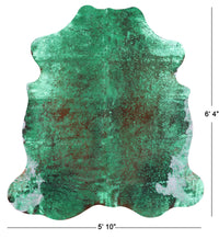 Thumbnail for Metallic Natural Cowhide Rug - Large 6'4