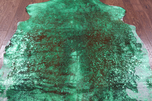 Metallic Natural Cowhide Rug - Large 6'4