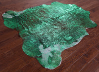 Thumbnail for Metallic Natural Cowhide Rug - Large 6'4