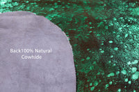 Thumbnail for Metallic Natural Cowhide Rug - Large 6'4