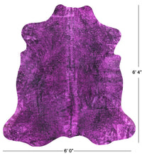 Thumbnail for Metallic Natural Cowhide Rug - Large 6'4