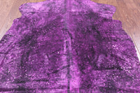 Thumbnail for Metallic Natural Cowhide Rug - Large 6'4