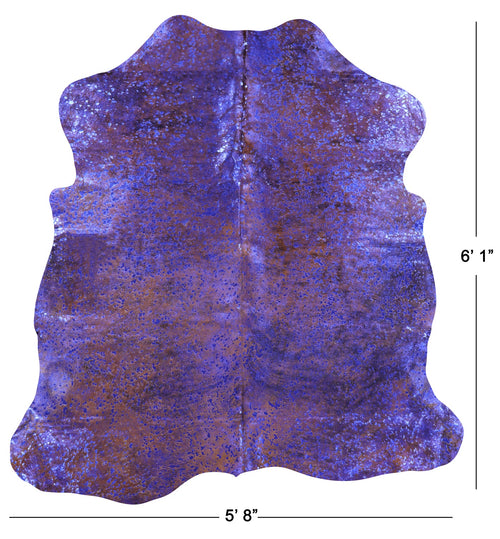 Metallic Natural Cowhide Rug - Medium 6'1