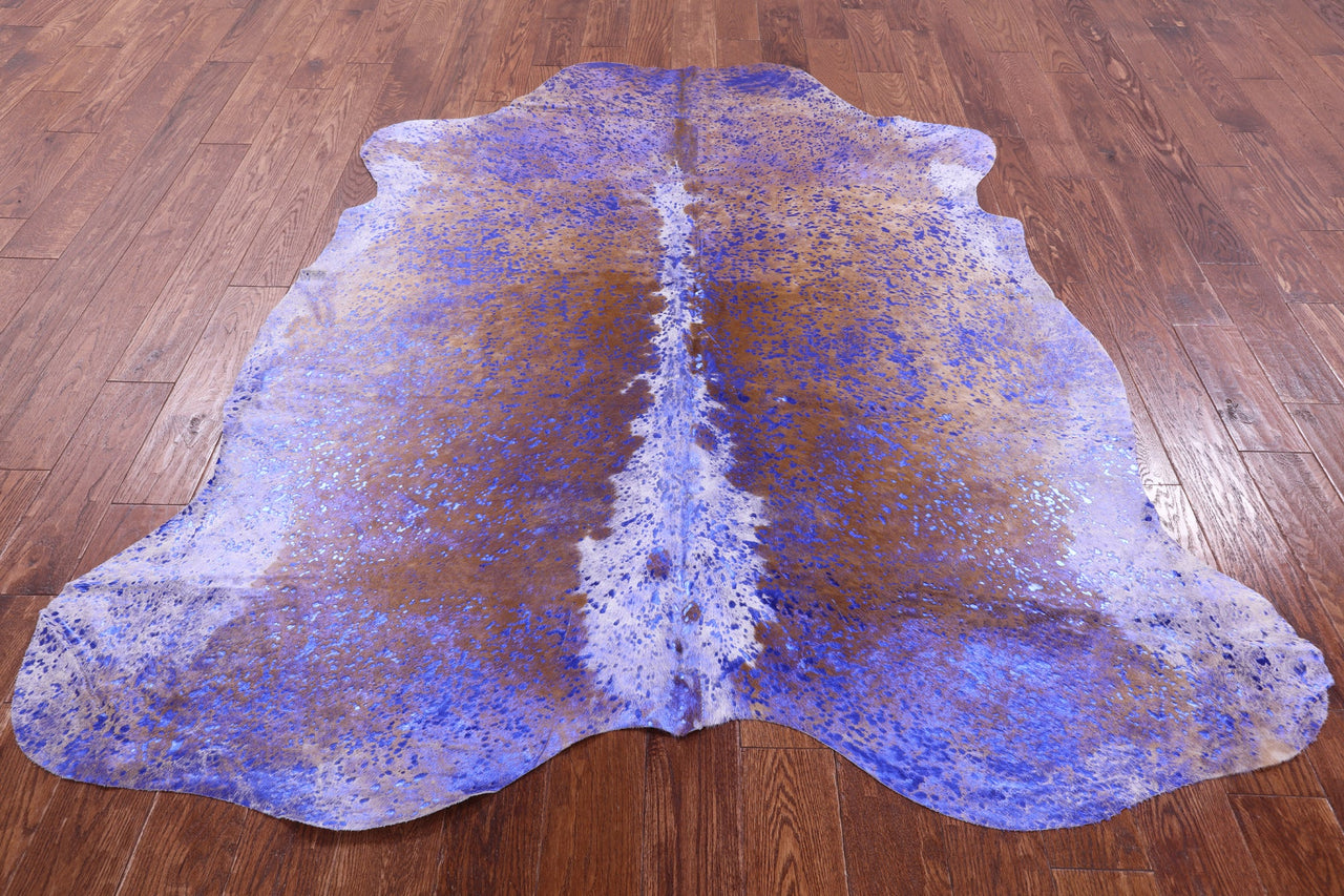 Metallic Natural Cowhide Rug - Large 6'9"H x 6'3"W