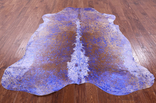 Metallic Natural Cowhide Rug - Large 6'9
