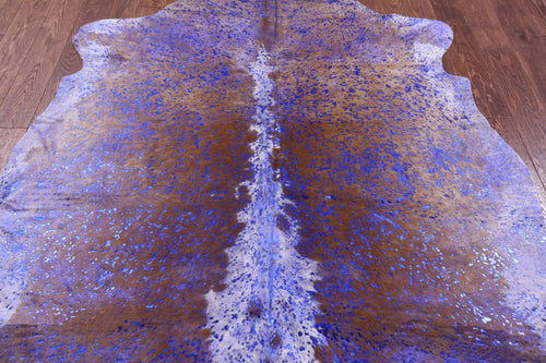 Metallic Natural Cowhide Rug - Large 6'9