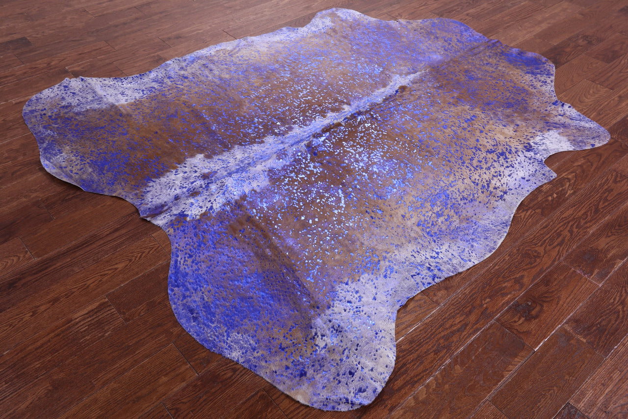 Metallic Natural Cowhide Rug - Large 6'9"H x 6'3"W