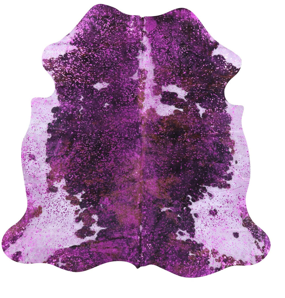 Metallic Natural Cowhide Rug - Large 6'4"H x 6'5"W