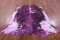 Thumbnail for Metallic Natural Cowhide Rug - Large 6'4