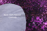 Thumbnail for Metallic Natural Cowhide Rug - Large 6'4