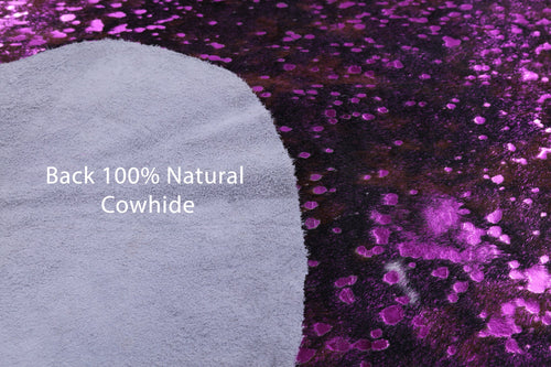 Metallic Natural Cowhide Rug - Large 6'4