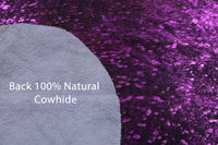 Thumbnail for Metallic Natural Cowhide Rug - Large 6'4