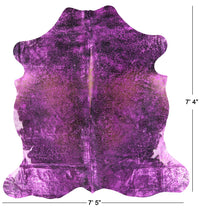 Thumbnail for Metallic Natural Cowhide Rug - X-Large 7'4