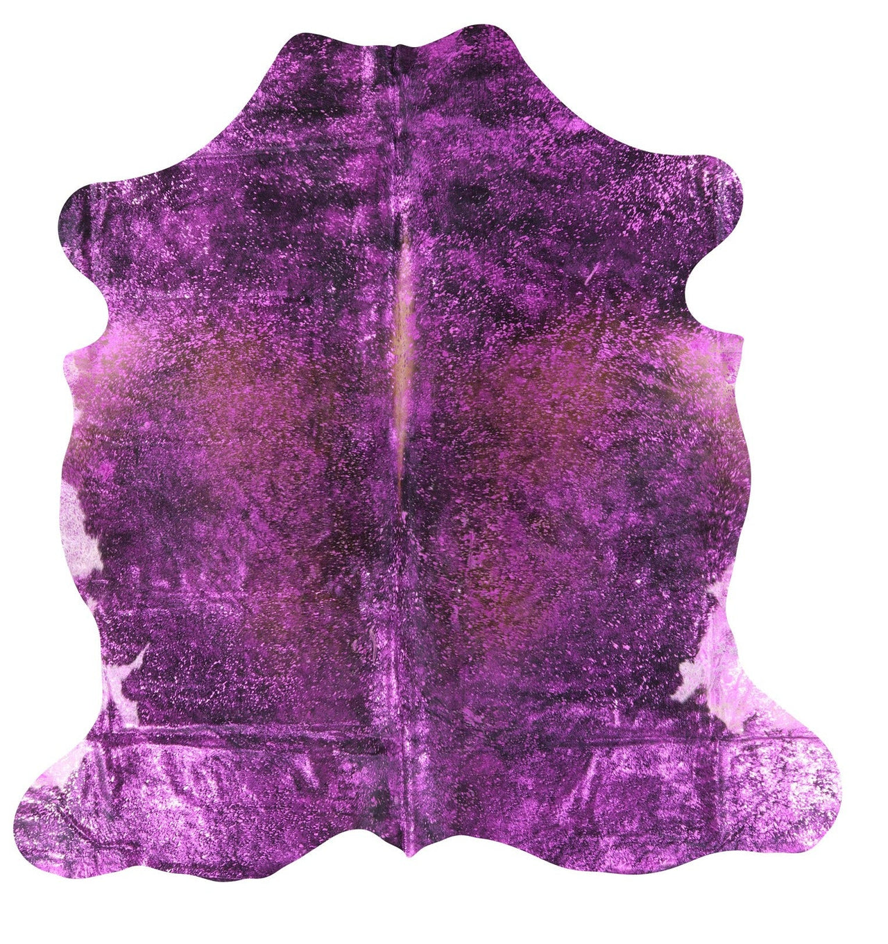 Metallic Natural Cowhide Rug - X-Large 7'4"H x 7'5"W