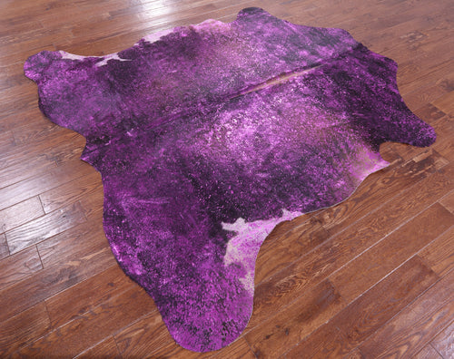 Metallic Natural Cowhide Rug - X-Large 7'4