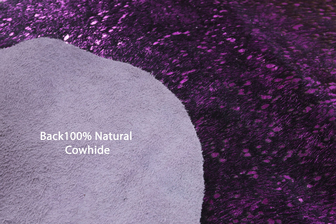 Metallic Natural Cowhide Rug - X-Large 7'4"H x 7'5"W