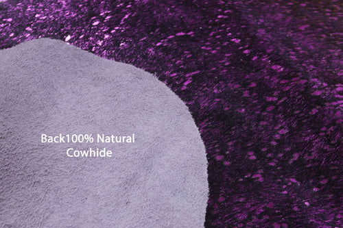 Metallic Natural Cowhide Rug - X-Large 7'4