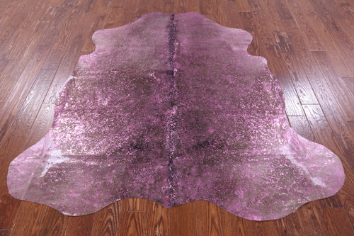 Metallic Natural Cowhide Rug - Large 6'5