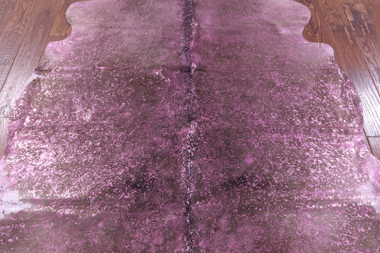 Metallic Natural Cowhide Rug - Large 6'5"H x 6'3"W