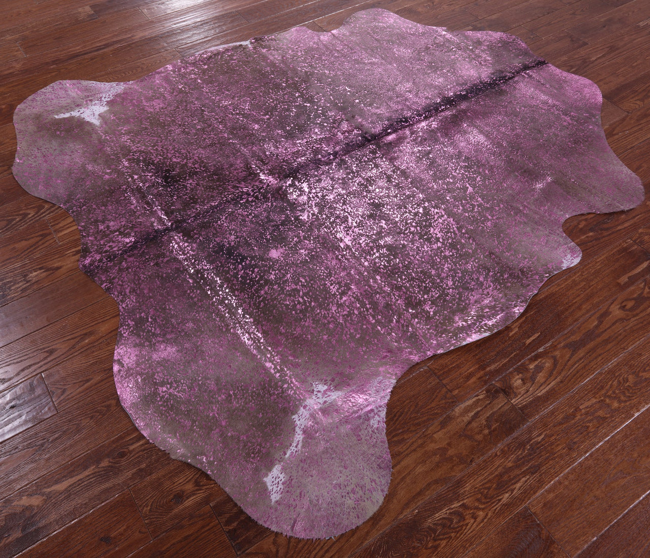Metallic Natural Cowhide Rug - Large 6'5"H x 6'3"W