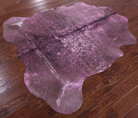 Thumbnail for Metallic Natural Cowhide Rug - Large 6'5