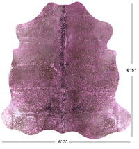 Thumbnail for Metallic Natural Cowhide Rug - Large 6'5