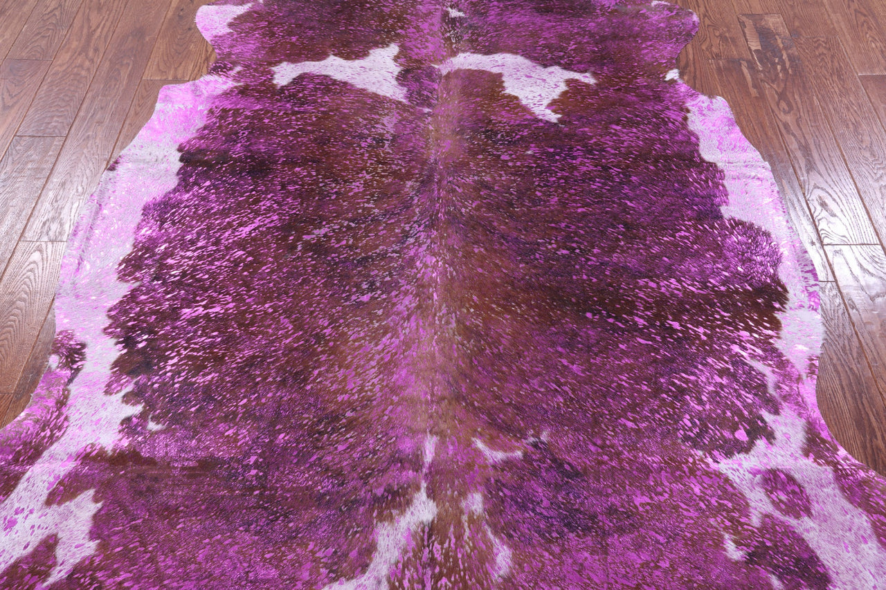 Metallic Natural Cowhide Rug - X-Large 7'4"H x 6'5"W