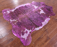 Thumbnail for Metallic Natural Cowhide Rug - X-Large 7'4