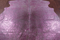Thumbnail for Metallic Natural Cowhide Rug - X-Large 7'2